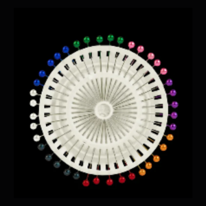 Premium Quality Coloured Pearl Head Pins (8 Colours)